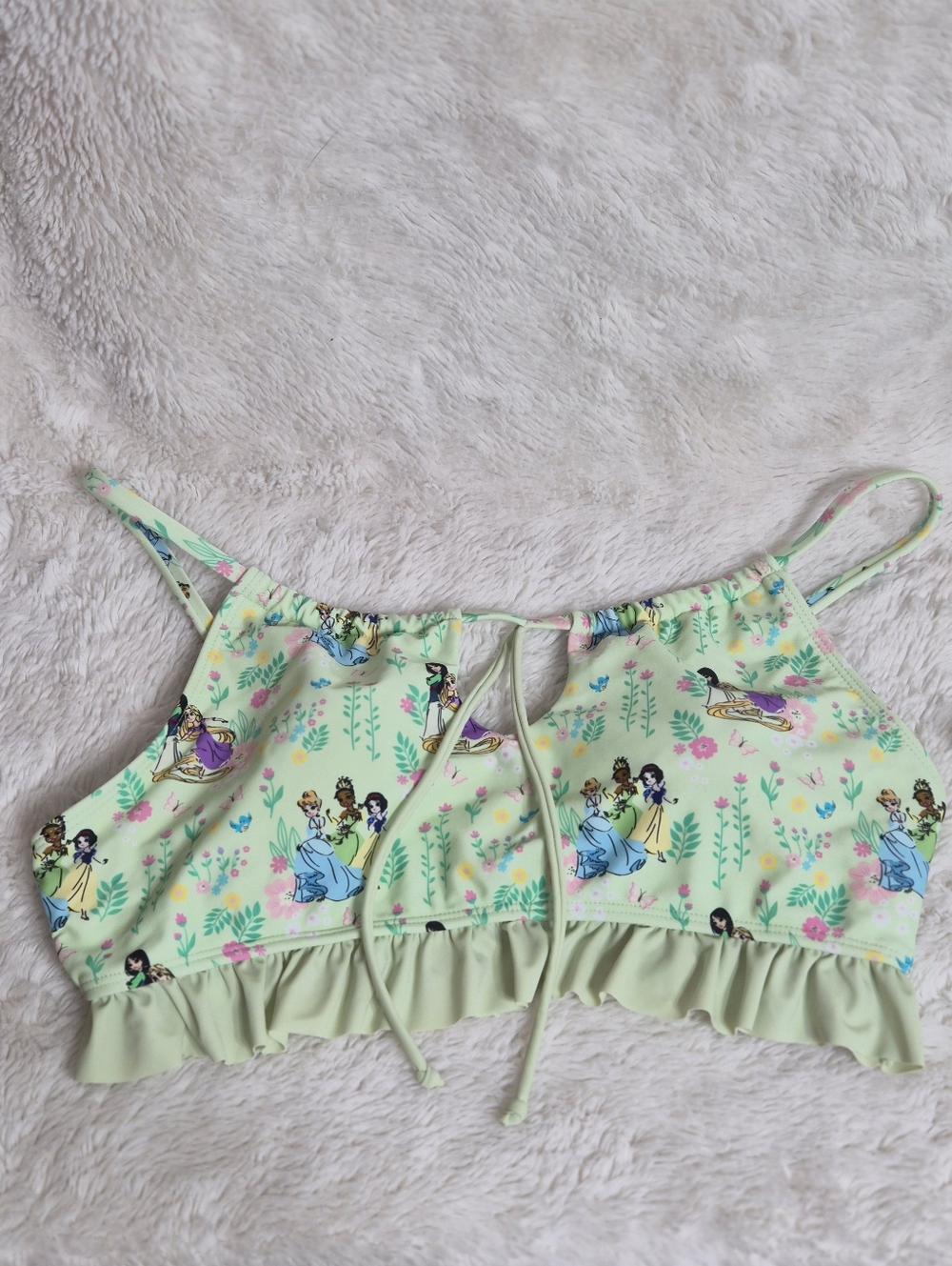 Hot Topic Disney Mint Ruffle Bikini with Princess Motif - Picture 2 of 6